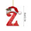 Kerstboomversiering met kerstmuts en letter, acryl. 4