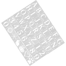 DIY alfabet- en cijfersjablonen voor jongens en meisjes - Tekensjablonen van herbruikbaar plastic.