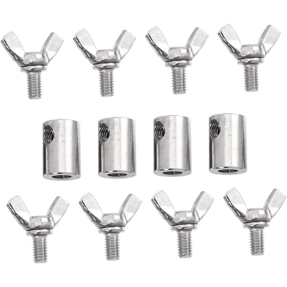 4Pcs Wire Rope Clamp Butterfly Buckle Stainless Steel Cable Clip Lug Crimper Cable Wrap For Wire Rope 5455468313509