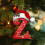 Kerstboomversiering met kerstmuts en letter, acryl. 5