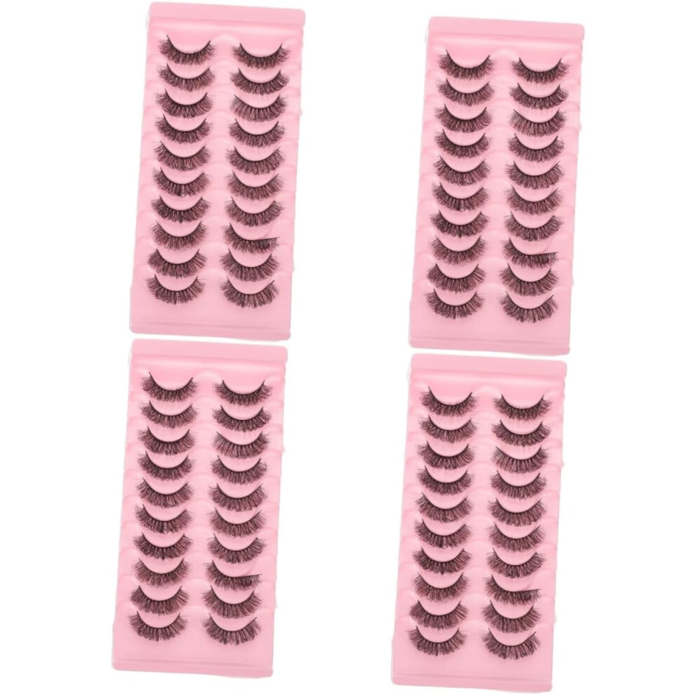 Hkhbjs 40Pairs False Eyelashes Lashes Wispy Curly Lashes For Women Girls Makeup False Eyelashes