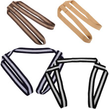 Set van 4 verstelbare yogamatriemen/draagbanden in diverse kleuren.
