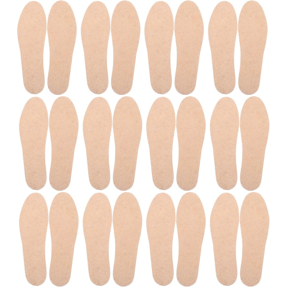 Hkhbjs 40Pairs Disposable Shoe Insert For Men Ultra-Thin Wood Pulp Insoles Sweat Absorbing