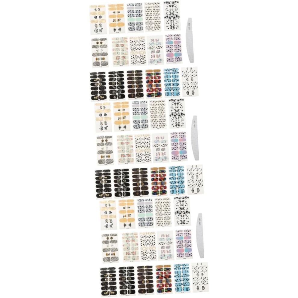 Hkhbjs 48 Sheets Unique Fingernail Decals Nail Art Stickers For Manicure Adornment Stickers