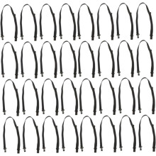 40 Stück schwarze, verstellbare Fliegenverlängerungsbänder, elastische Stretchbänder für DIY-Schleifenzubehör