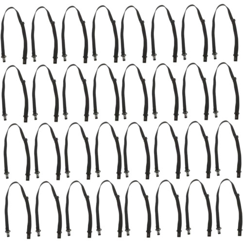 40pcs Black Adjustable Bow Tie Extender Bands Elastic Stretch Strap for DIY Bowknot Accessories
