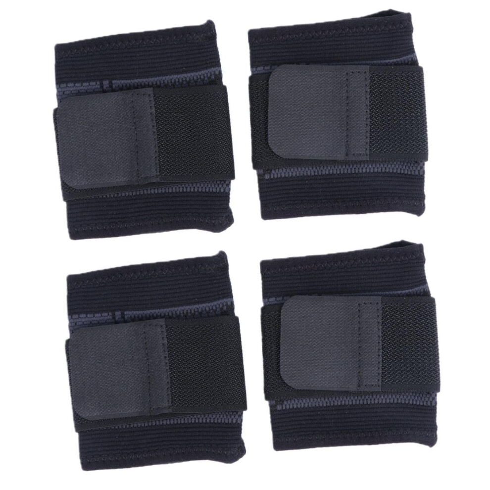 Hkhbjs Black 4Pcs Wrist Support Adjustable Wristbands For Sports Bracer Exercise Wrist Guard Training Fitness Supplies