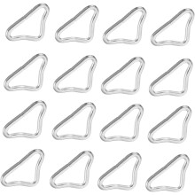 40 anillos triangulares de acero cincados con forma de V para trampolín. Hebillas de repuesto.