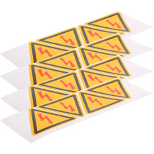 4Pcs High Voltage Warning Stickers Electric Shock Hazard Signs Self Adhesive Electrical Panel Labels
