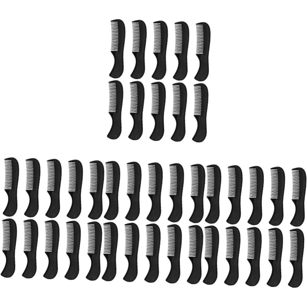 Hkhbjs Black 40Pcs Pocket Sized Comb For Men Beard Mustache Grooming Plastic Convenient Practical Beard Comb For Hair Styling