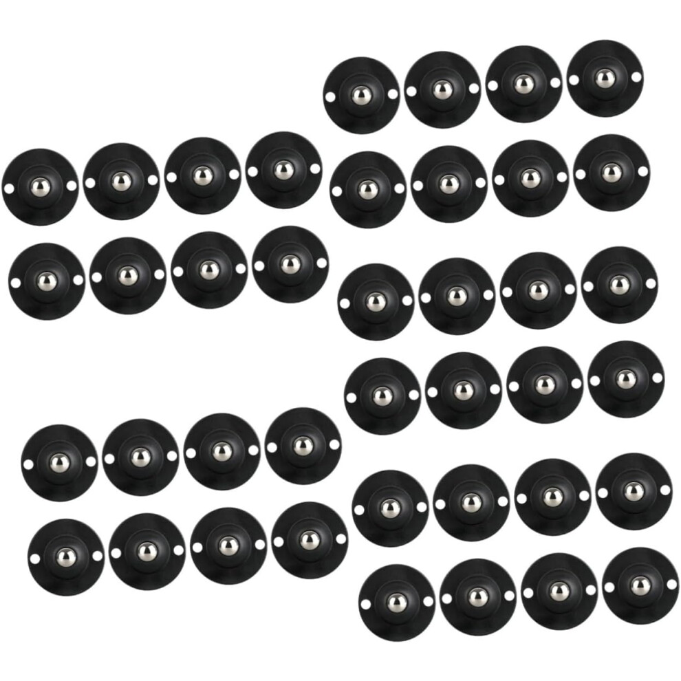40Pcs Swivel Wheels Steel Adhesive Wheels For Storage Box Trash Can Furniture 8882873593177
