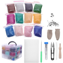Kit de feutrage de laine pour débutants, matériel de feutrage à l'aiguille, laine à feutrer pour activités familiales et loisirs créatifs.