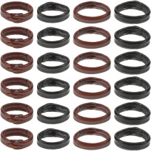 40 stuks leren horlogebandjes met vervangende lussen voor veilige bevestiging van sporthorloges en accessoires.