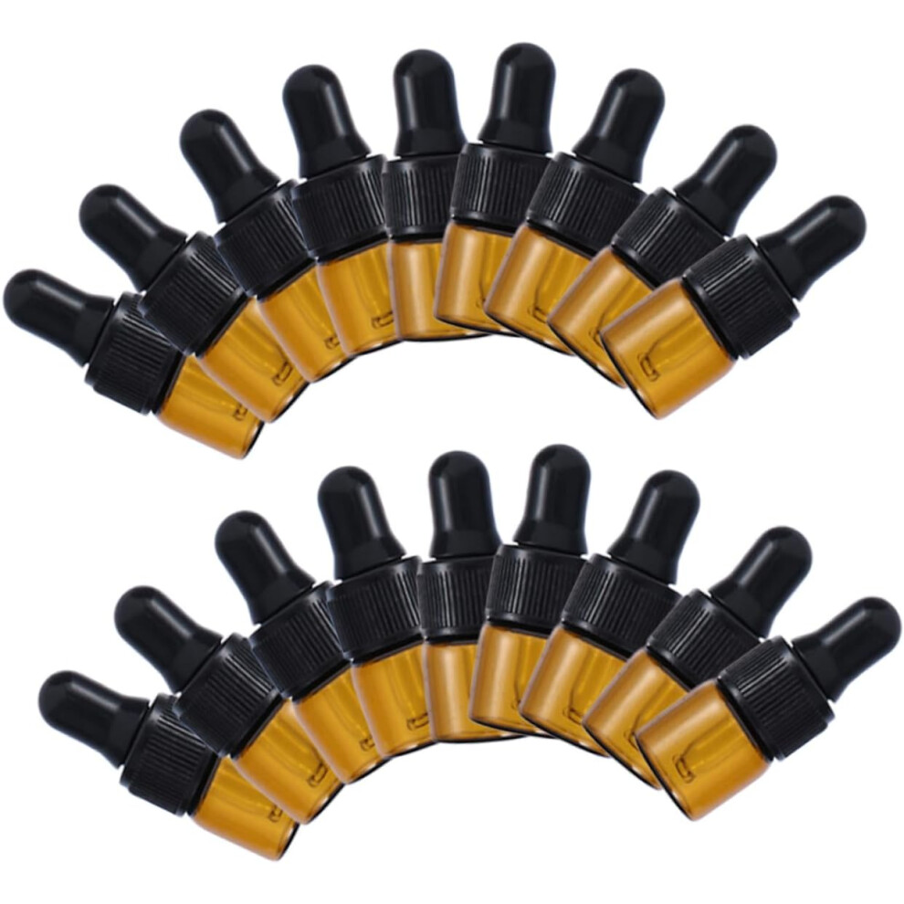 Hkhbjs 40Pcs Essential Oil Bottle Dropper Reusable Small Travel Bottles Leakproof For Perfume And Cuticle Oil