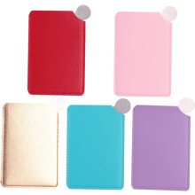 5er-Pack dünner Taschenspiegel aus Edelstahl mit Kartenhalter, Schminkspiegel für Mädchen und Frauen, kleine Größe