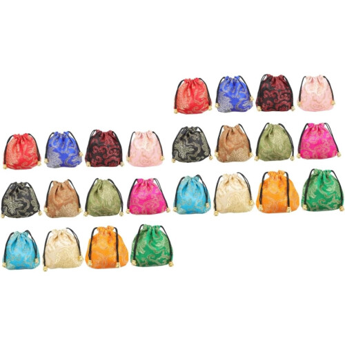 48 petits sacs à bijoux avec cordon de serrage