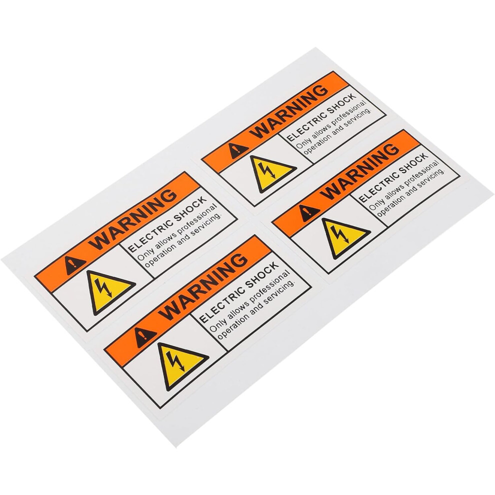 4Pcs Electric Hazard Warning Stickers 7X3.4cm High Voltage Caution Labels For Electric Panel Safety Electrical Shock 8882873591999
