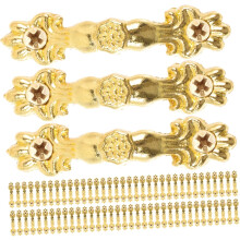 40 Stück Vintage-Schubladengriffe mit Katzenpfotenmotiv, goldene Badezimmerschrankgriffe