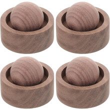 4 diffusori in legno di noce naturale per aromaterapia, ideali per scrivania, auto, ufficio e viaggi.