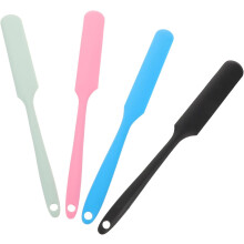 4 barras de cera depilatoria de plástico con espátulas para rostro, nariz y cuerpo. Aplicador de cera reutilizable.