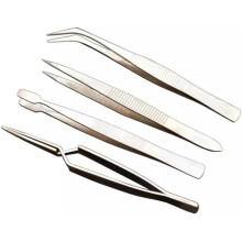 4-teiliges Set Stahlpinzetten, multifunktionale, verdickte, spitze Pinzetten