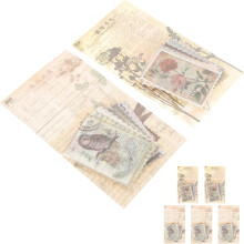 5 Beutel Retro-Stempelaufkleber für Bastelarbeiten, Vintage-Scrapbooking-Aufkleber für DIY-Tagebuchverzierungen