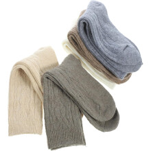5 Paar Damen-Socken aus dicker Wollmischung, warm und flauschig, wadenlang, modisch