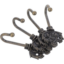4 Vintage-Wandhaken aus Metall, Eingangshaken, 11,4 x 5,1 x 3,8 cm, dekorativ, Eisen