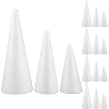 15 Schaumstoffkegel für DIY-Bastelbedarf, DIY-Weihnachtsbaummodelle und Ornamentbasteln