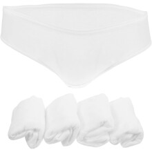 Herren-Einweg-Slips, 5 Stück, weißes Strickgewebe, bequeme Einwegunterwäsche