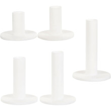 Set van 5 slijtvaste golfbalvoetjes en siliconen golftees.