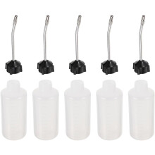 Lot de 5 flacons distributeurs d'huile en plastique avec embout pointu, portables, réutilisables et légers.