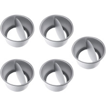 5-teiliges Set runder Kuchenbackformen, 20 cm Durchmesser, eloxierte Aluminiumlegierung, herausnehmbarer Boden