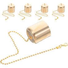 5-teiliges Set Kerzenlöscher mit Kette in Form von Lampenschirmen aus Messingflaschen