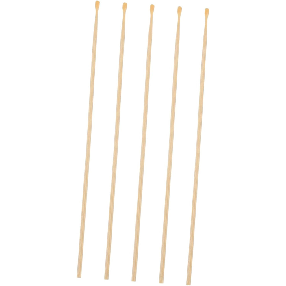Hkhbjs 5Pcs Bamboo Earwax Removal Set, Wooden Ear Wax Remover Tool With Bamboo Handle