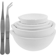 7-teiliges Set aus Quarztiegeln und Schmelzschalen, kleine, tragbare Keramik-Quarzschalen zum Schmuckgießen