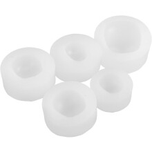 5-teiliges Silikon-Gesichtsform-Set für DIY-Bastelarbeiten, Fondantform zum Dekorieren von Kuchen, Puppenkopf im Stil eines menschlichen Gesichts