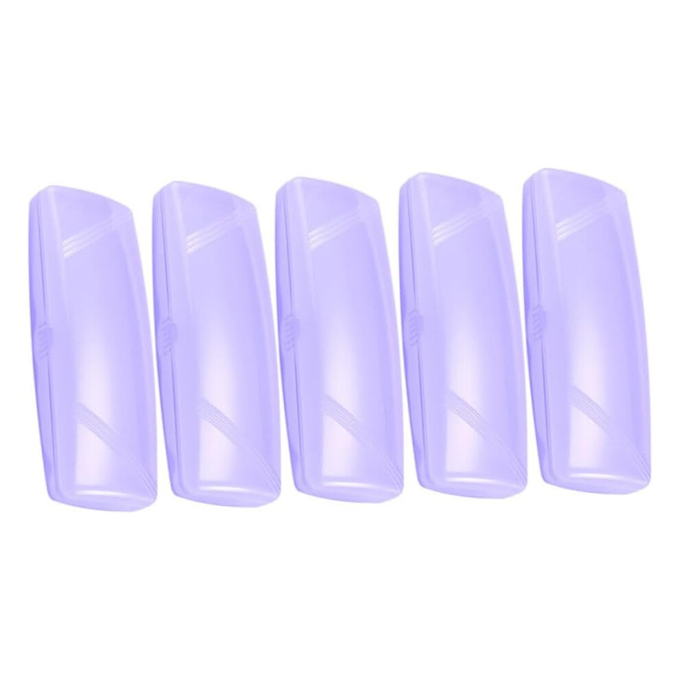 Hkhbjs Purple 5Pcs Lightweight Glasses Case Plastic Eyeglasses Box Portable Sunglasses Protectors