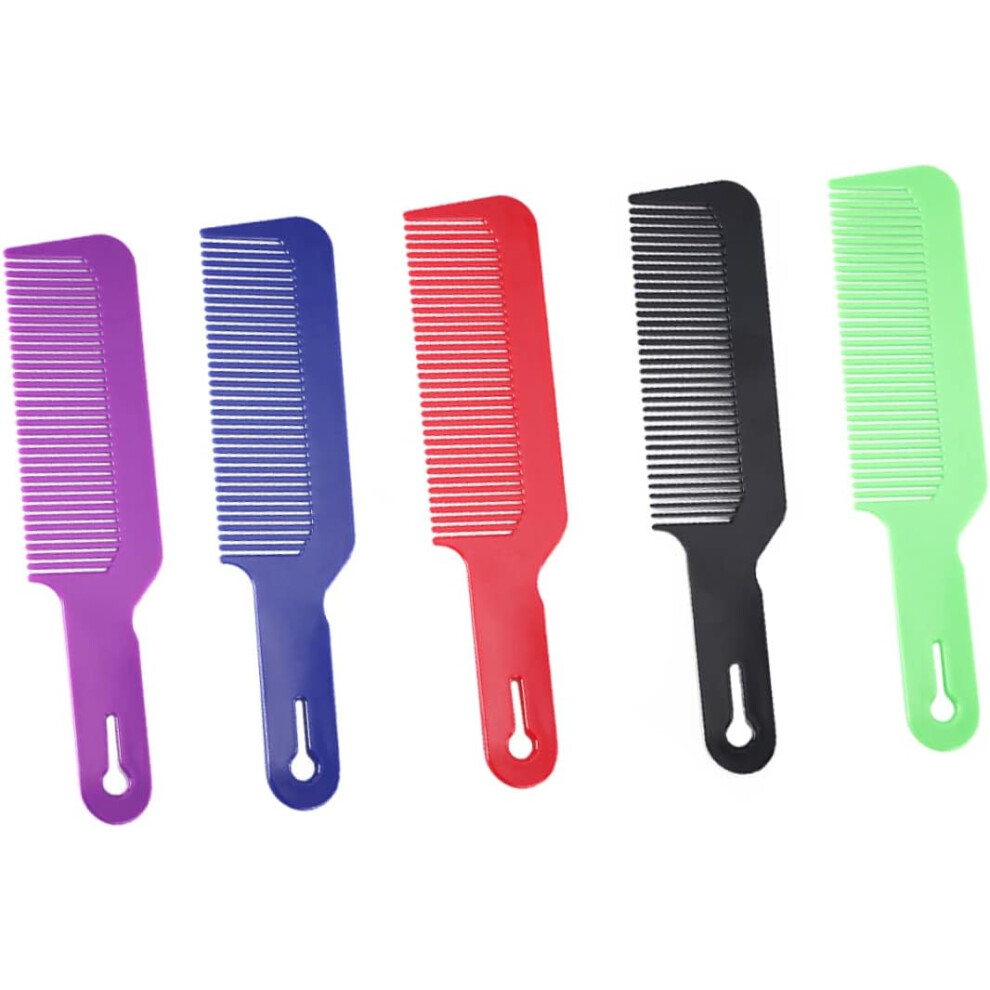 Hkhbjs 5Pcs Plastic Hand-Held Comb Portable Male Hair Comb For Barber Hairdressing Supplies