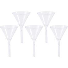 Lot de 5 entonnoirs triangulaires en verre, légers et écologiques.