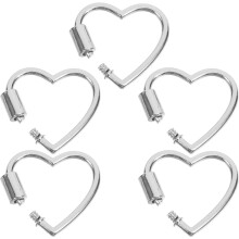 5 Stück herzförmige Schmuckverschlüsse aus Legierung mit Schraubverschluss für die Herstellung von Halsketten und Armbändern – DIY-Zubehör