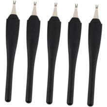 5pcs Professional Nail Dead Skin Remover Cuticle Trimmer Pusher Abs Material Easy to Grip Manicure Tool