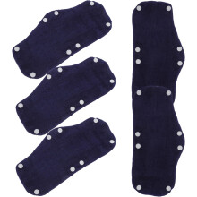 5pcs Reusable Hard Hat Sweat Bands with Snap Fastener Dark Blue Washable Sweat Pads