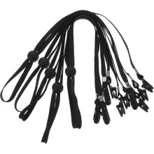5 Stück winddichte, elastische Hutbandclips mit verstellbaren Kordelstoppern