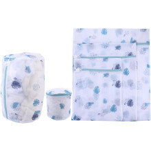 Lot de 5 sacs à linge cylindriques en maille polyester, confortables pour laver le linge.
