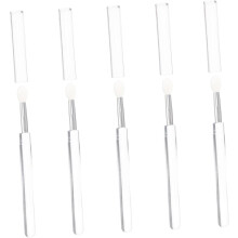Lot de 5 pinceaux applicateurs de maquillage ronds en silicone pour rouge à lèvres, gloss et fard à paupières