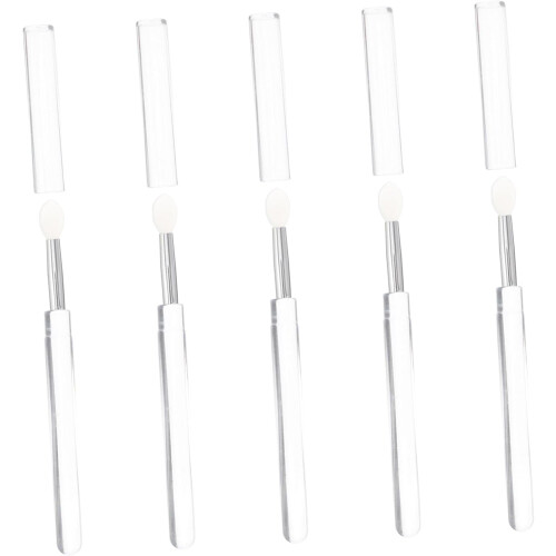 5pcs Rod round Head Silicone Makeup Applicator Brushes for Lipstick Lip Gloss Eyeshadow Application