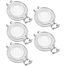 5 tapas para tarros de almacenamiento con boca ancha, anillos de silicona a prueba de fugas y cierre seguro. Fáciles de limpiar.