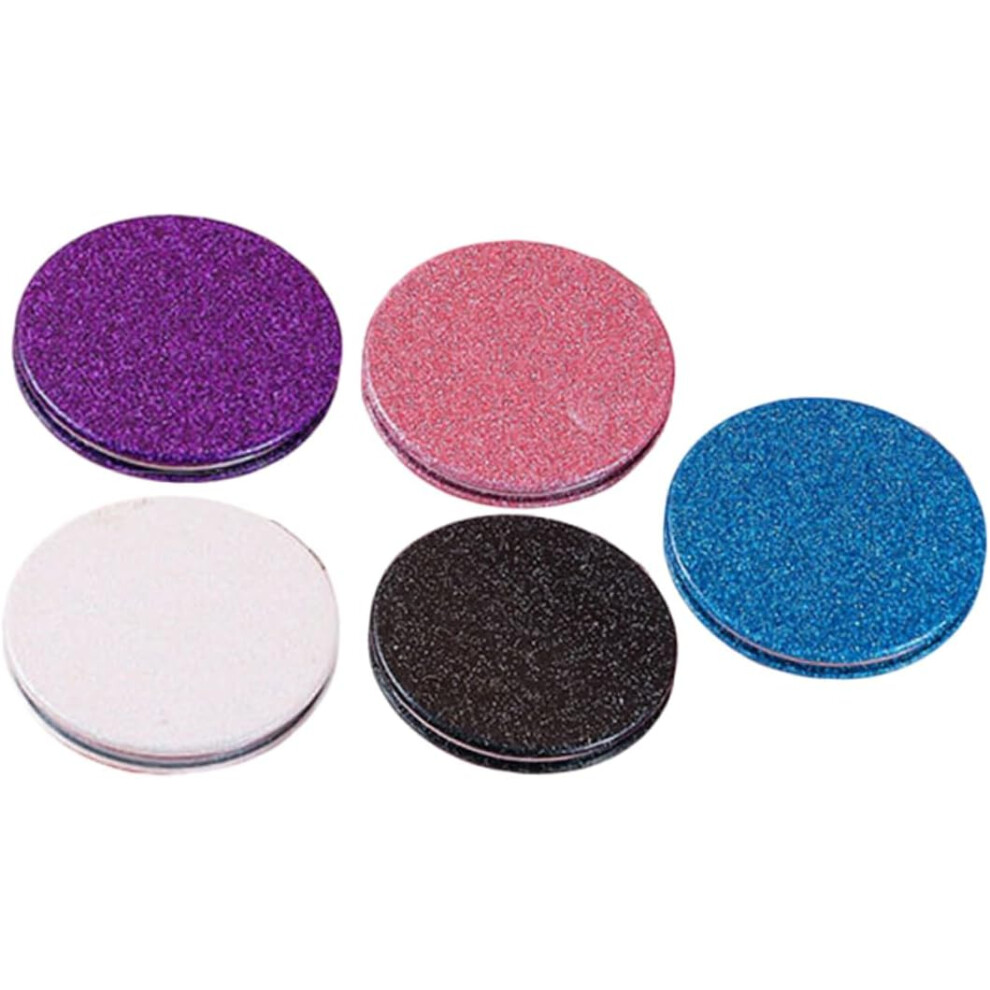 Hkhbjs 5Pcs Round Folding Makeup Mirror Double-Sided Portable Cosmetic Mirror