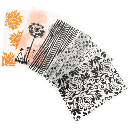 5-teiliges Blumen-Prägefolder-Set, DIY-Kunststoff-Prägeschablonen, Scrapbooking-Vorlagen